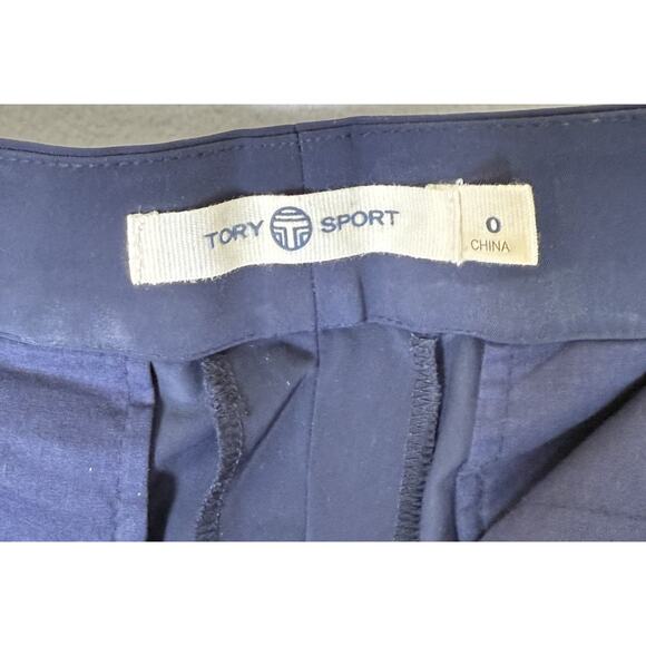 Tory Burch Sport Navy Performance Shorts Size Women 0 Stretch Athletic Golf - Picture 4 of 6